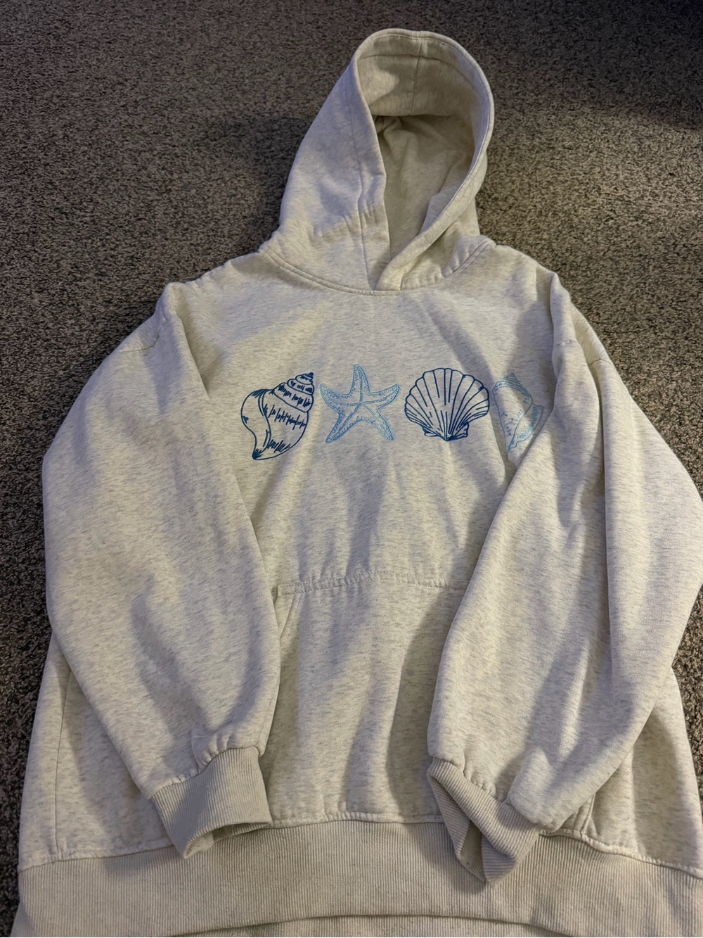 Grey Sea Shell Hoodie